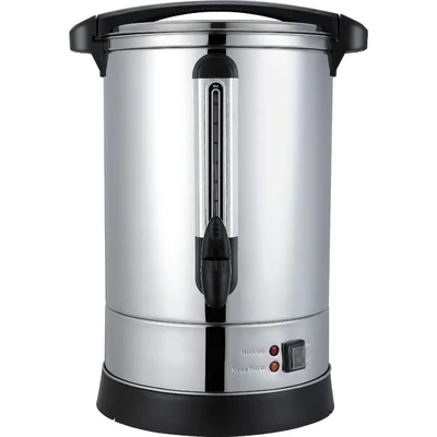 Cafetera Percoladora HKPRO 100 Tazas Plateada con Negro
