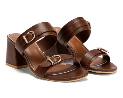 Sandalias de Tacón Sahara Café para Mujer