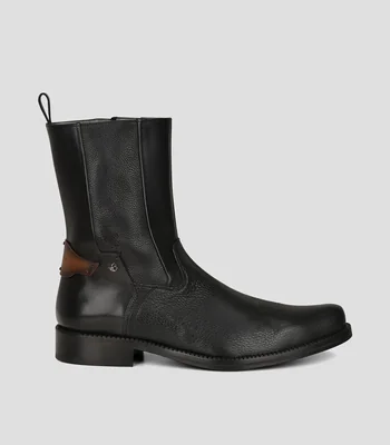 Botas De Vestir en piel Tacón Media Luna Hombre
