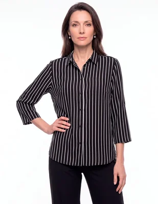 Blusa camisera manga 3/4 para mujer
