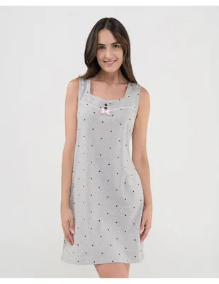 Camisón estampado de algodón