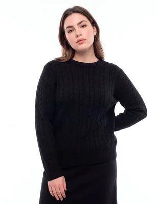 Suéter cuello redondo para mujer