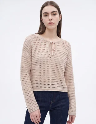 Suéter cuello redondo para mujer