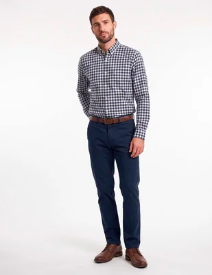 Camisa casual de algodón manga larga para hombre