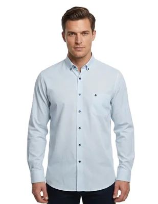 Camisa casual manga larga para hombre