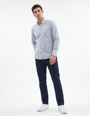 Camisa casual de algodón manga larga para hombre
