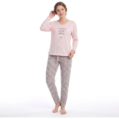 Pijama Manga 3/4 Y Pantalón Gatitos Sho Shi para Mujer