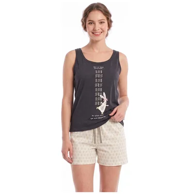 Pijama Top Y Short Conejo Sho Shi para Mujer