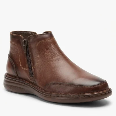 Botin Casual Lobo Solo Soffy 4025 Caoba Clasico Cierre