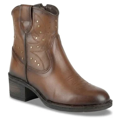 Botin Medio Lobo Solo Vaquero 5564 Mujer Orange