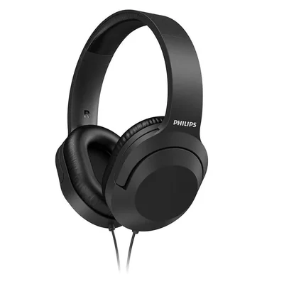 Audífonos PHILIPS H2005BK/00 con cable color negro 40 mm
