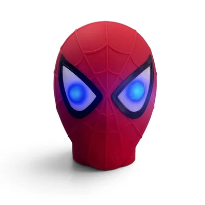 Bocina Portátil Spider-Man Bluetooth 5.0 Ojos Led Usb Micro Sd Aux color Rojo