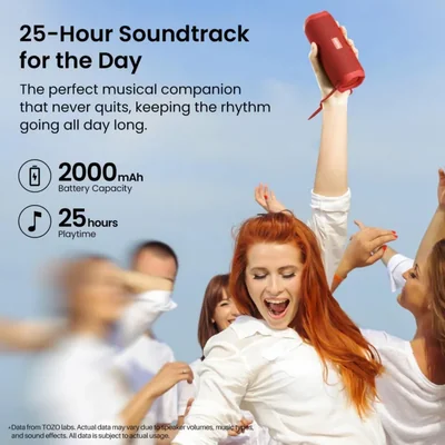 Bocina Bluetooth TOZO PA2 Dual Drivers Dual Bass Rojo