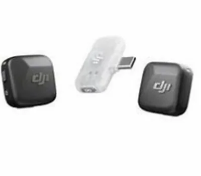Micrófono Dji Mic Mini 2tx + Rx Wireless Android iPhone Negro