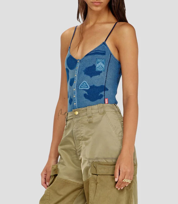 Body cuello V sin mangas Mujer