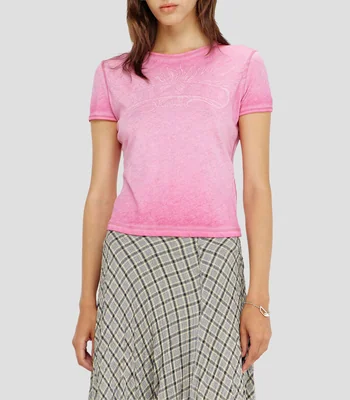 Playera cuello redondo manga corta fantasía Mujer