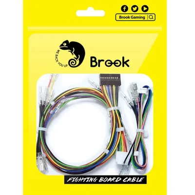 Cableado de 20 pines para placa de lucha Brook con arnés de botón de 4 pines para construcciones DIY de arcade stick compatible con placas Brook