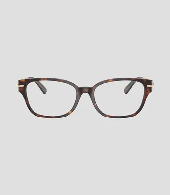 Lentes oftálmicos rectangulares havana Mujer