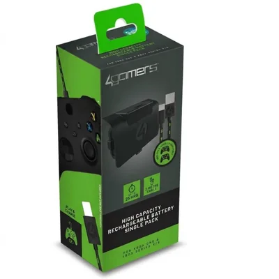 Paquete de Baterías Recargables 4Gamers SX-C6X para Control Xbox Series X|S y Xbox One con Cable Play & Charge