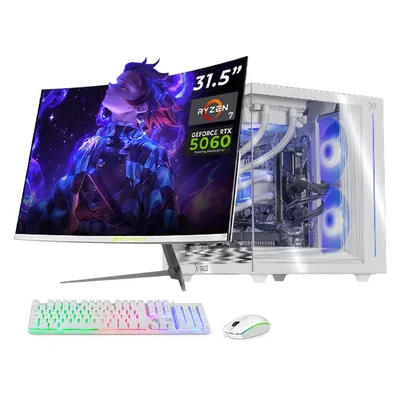 Xtreme pc rtx 5060 ryzen 7 32gb ssd 1tb monitor 31.5 white