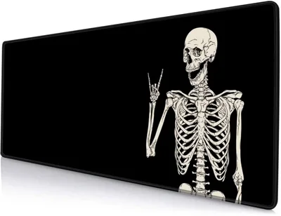 Alfombrilla de ratón SANWUMIAN 80x30 cm Esqueleto negro