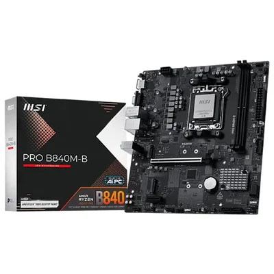 Tarjeta madre msi pro b840m-b am5 ddr5 m.2 usb-c micro atx