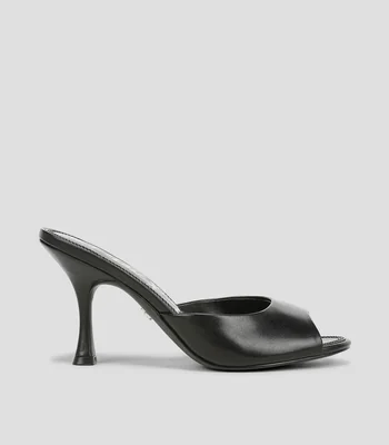Sandalias con tacón alto y delgado Jeanie Heeled Mule Mujer