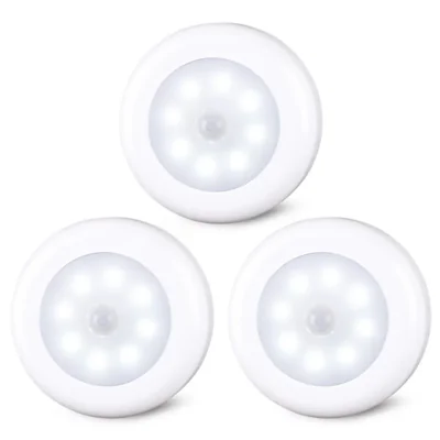 Juego de 3 luces LED con sensor de movimiento STAR-SPANGLED de 8 cm