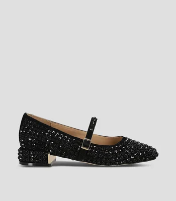 Zapatillas con tacón bajo cuadrado Mujer