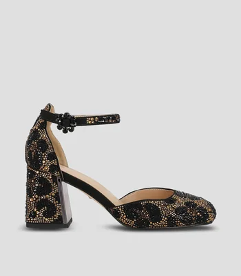 Zapatillas con tacón medio cuadrado Mujer