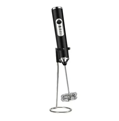 Batidor Eléctrico De Leche Y Café, 3 Velocidades /recargable, Color Negro