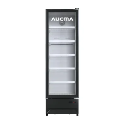 Refrigerador Vitrina Aucma 13 Pies Cúbicos Puerta de Vidrio Azul ACMUS360S5E