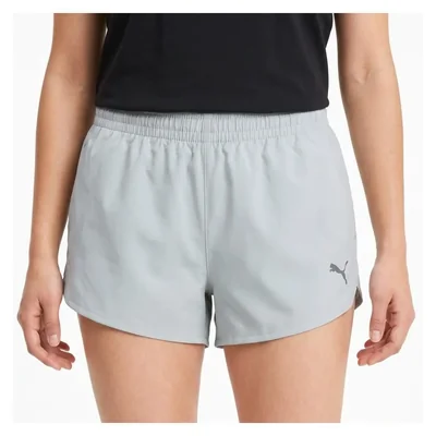 Short puma mujer run favorite woven 3 gris 52348580