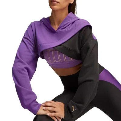 Sudadera puma mujer fit move crop hoodie purpura 52386828