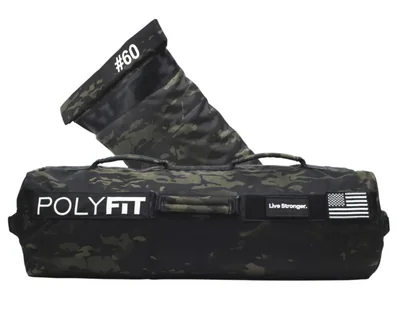 Saco de arena Polyfit 27 kg negro camuflaje con triple cierre