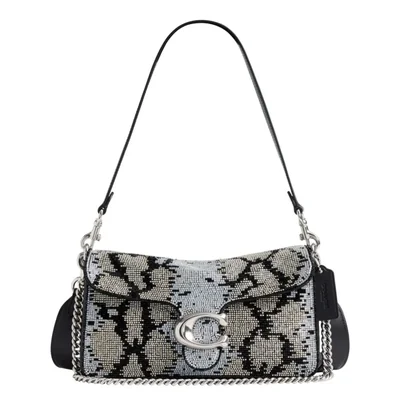 Bolso de mano Coach Tabby 26 con patrón de serpiente perlado
