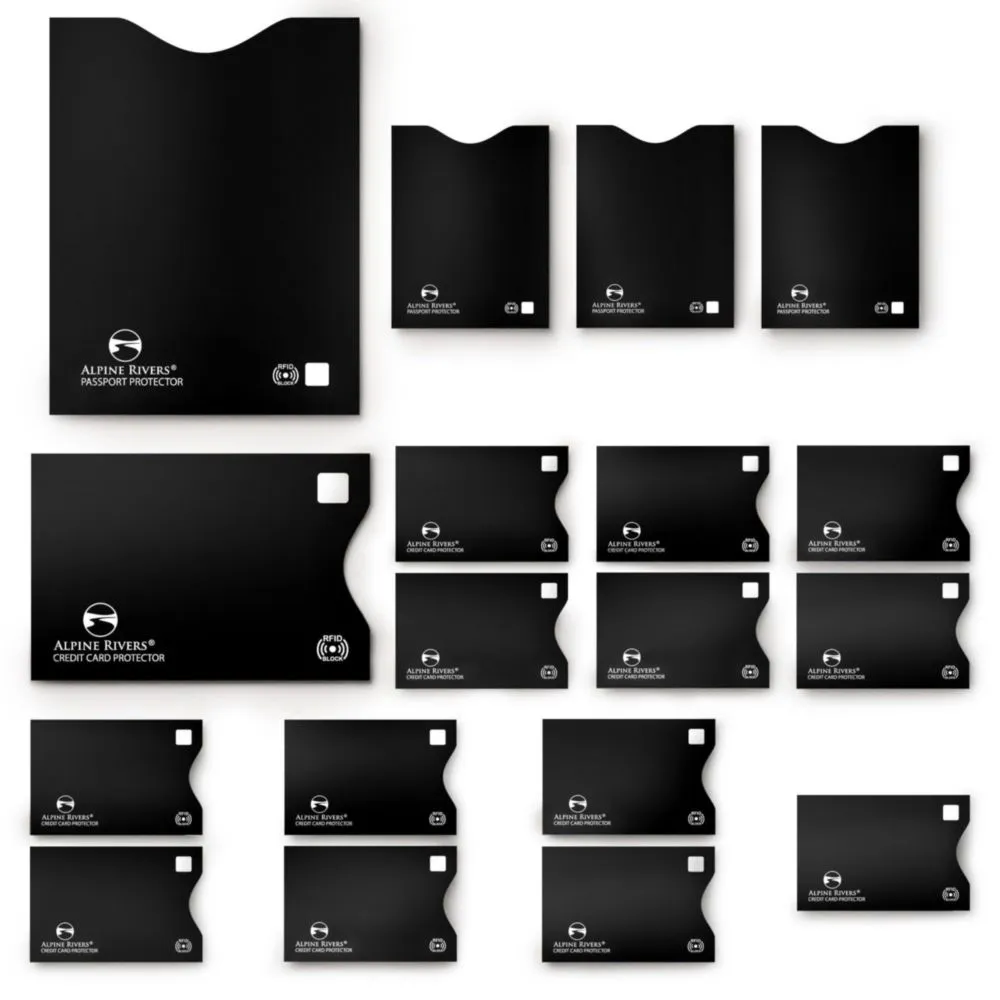 Fundas RFID Alpine Rivers Protector de Tarjetas - Pack de 14