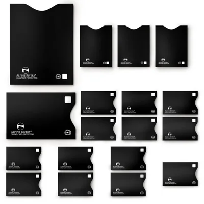 Fundas RFID Alpine Rivers Protector de Tarjetas - Pack de 14