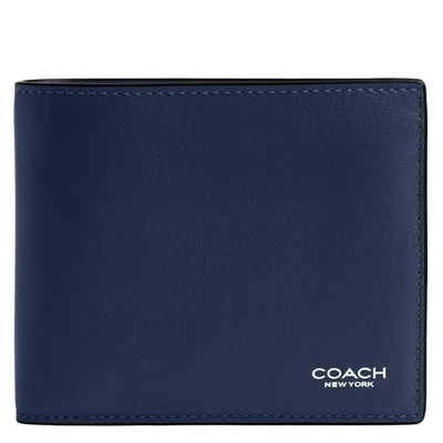 Billetera Coach 10 cm Cuero Natural 3‑en‑1