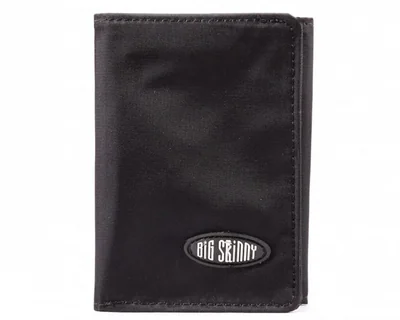 Billetera Big Skinny Tri-Fold Negra Capacidad para 25 Tarjetas