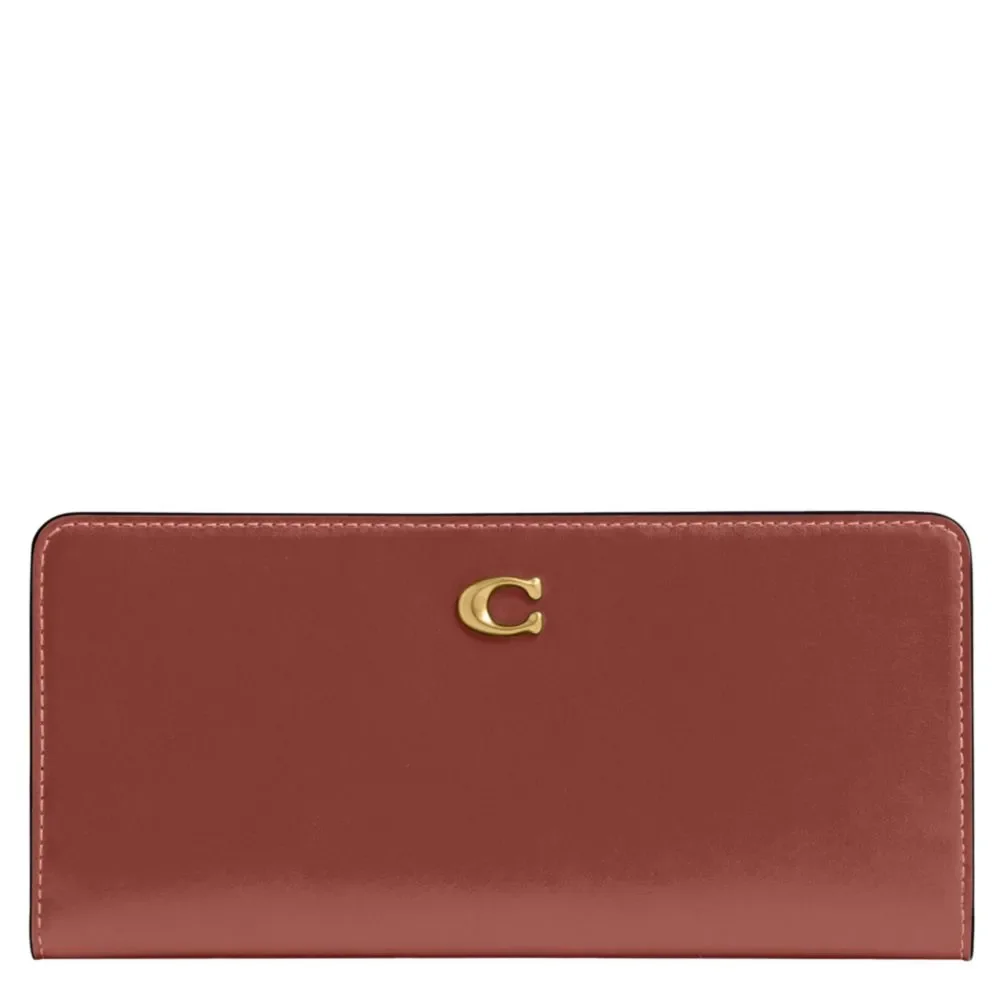 Cartera Coach Essential Slim de Cuero de Becerro 19 cm