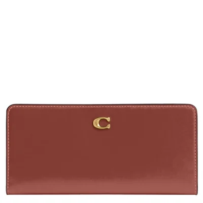 Cartera Coach Essential Slim de Cuero de Becerro 19 cm