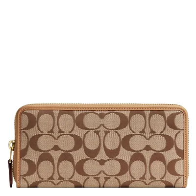 Billetera Coach Slim Accordion con Cremallera 19 cm × 9 cm × 2 cm
