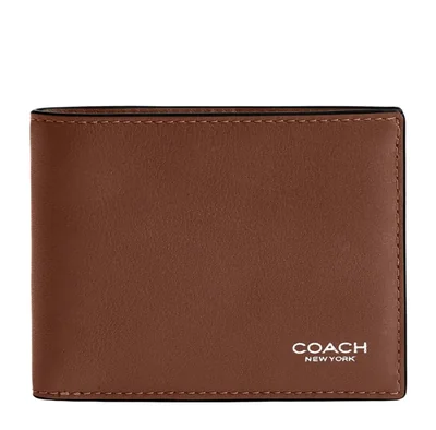 Cartera Coach Slim Billfold en color Redwood