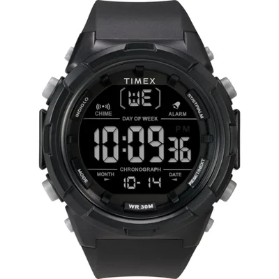 Reloj digital Timex de 50 mm con correa negra de 20 cm