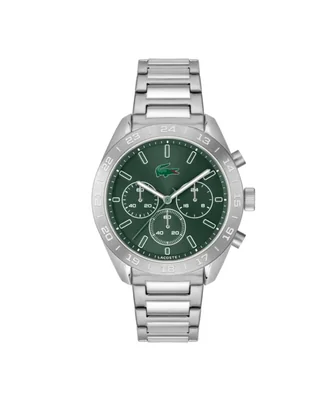 Reloj Lacoste Boston de cuarzo 42 mm verde y plateado