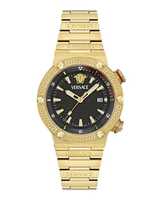 Reloj Versace Greca Logo 43 mm Oro con Esfera Negra