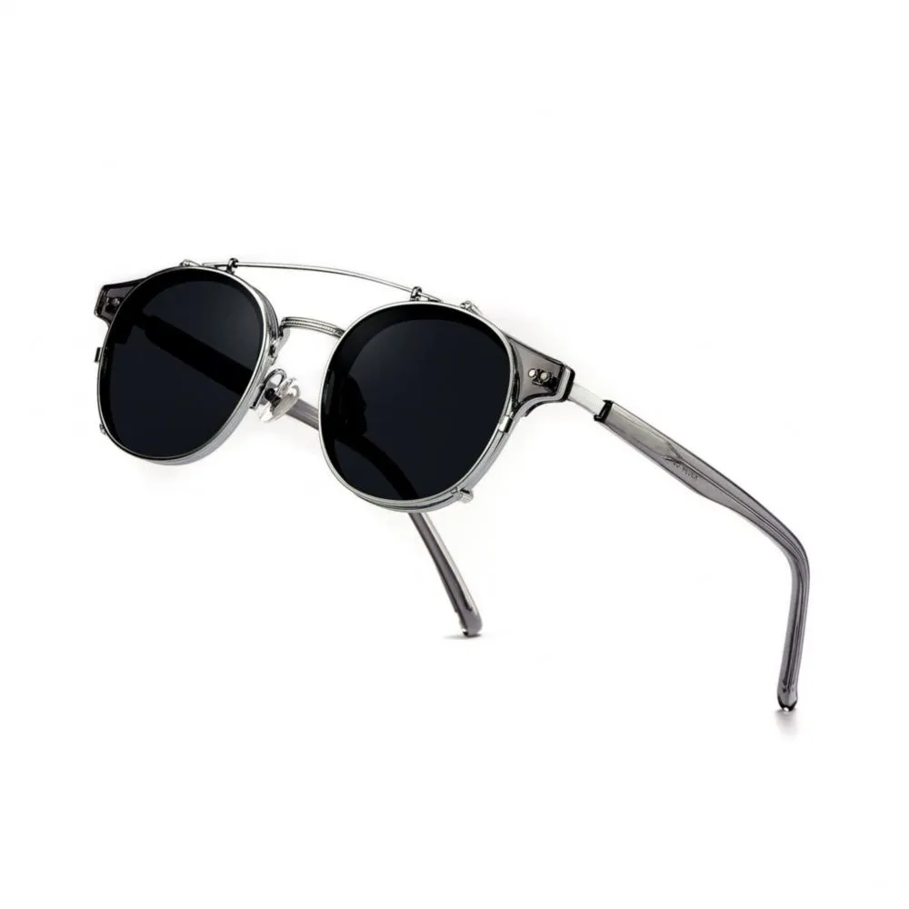 Gafas de Sol Technigadgets Steampunk Polarizadas Gris Negro Transparente