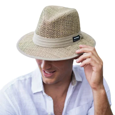 Sombrero Panama Jack Safari 6 cm de paja natural UPF 50+