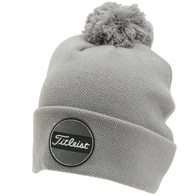 Gorro Titleist Boardwalk de punto gris con pompón cálido